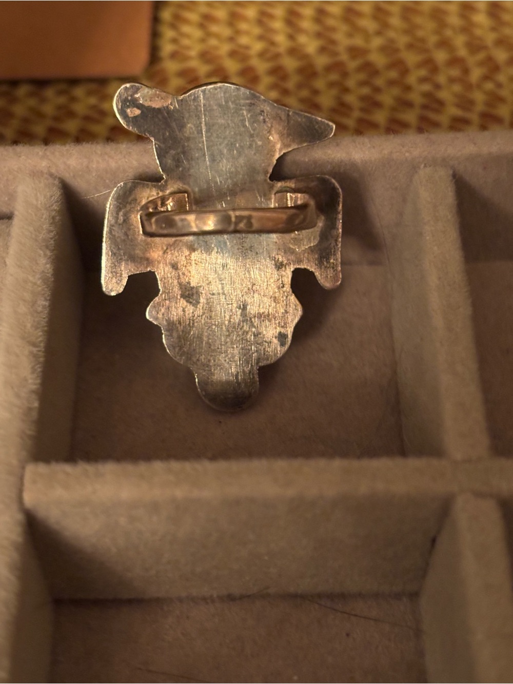 Vintage Native Zuni Thunderbird Ring - Picture 2 of 3
